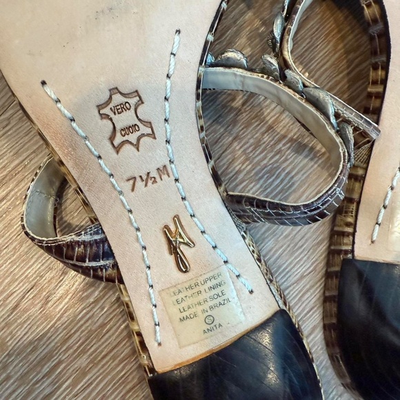 vintage y2k snake skin kitten heels - Picture 6 of 8